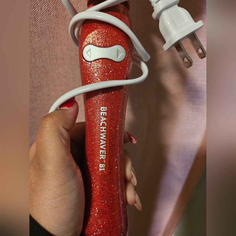 Beachwaver b1 rotating curling wand (red/glitter version)